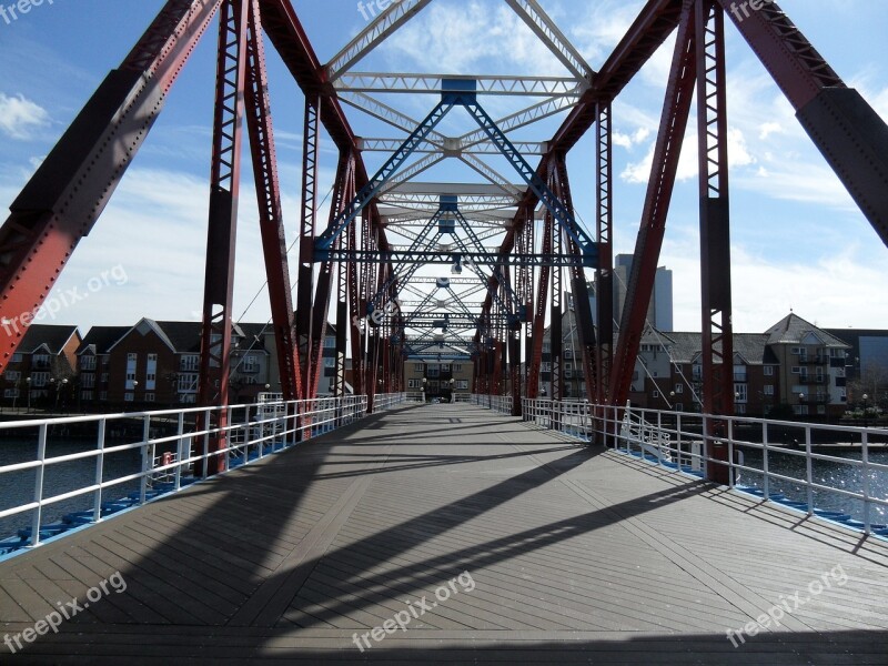 Salford Quays Manchester Docklands Bridge Free Photos