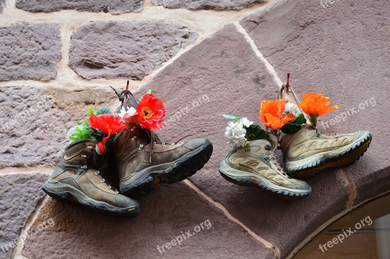 Shoes Hiking Flower Pot Mountain Shoes Decoration