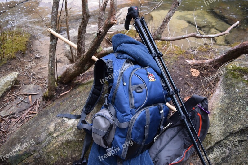 Backpack Tripod Hiking Nature Travel