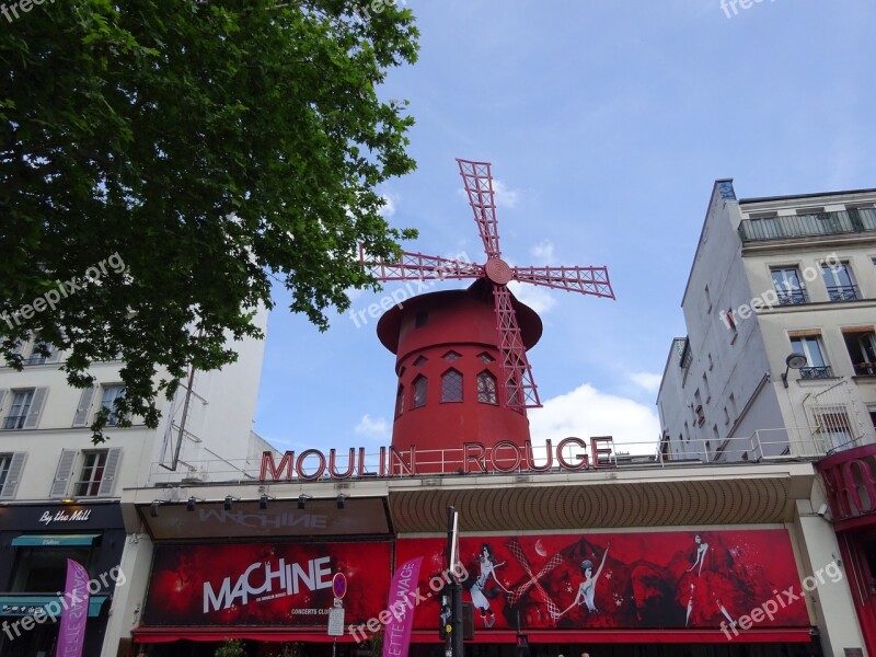 Moulin Rouge Paris France Red Mill Free Photos