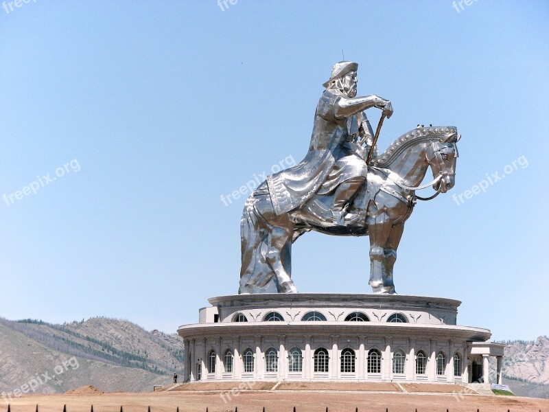 Monument Genghis Khan The Horse Mongolia Step