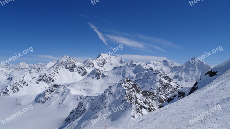 Mountain Alps Landscape Nature Summit