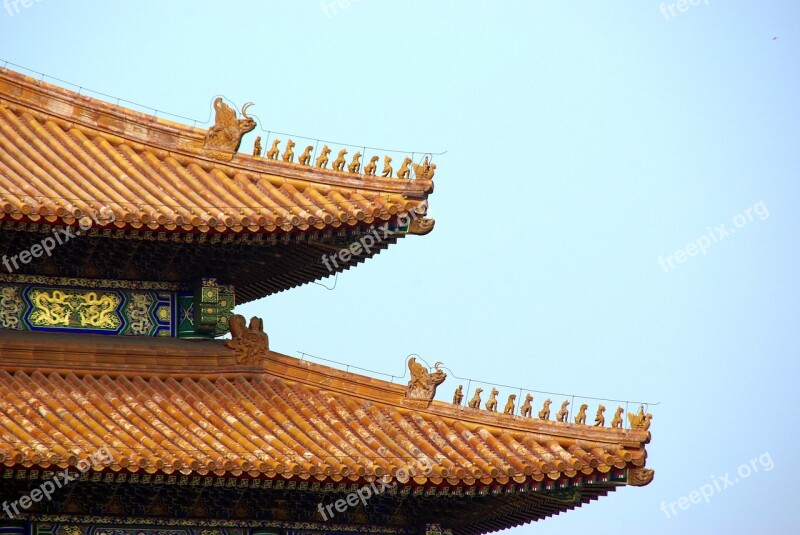 China Pekin Beijing Forbidden City Roofing