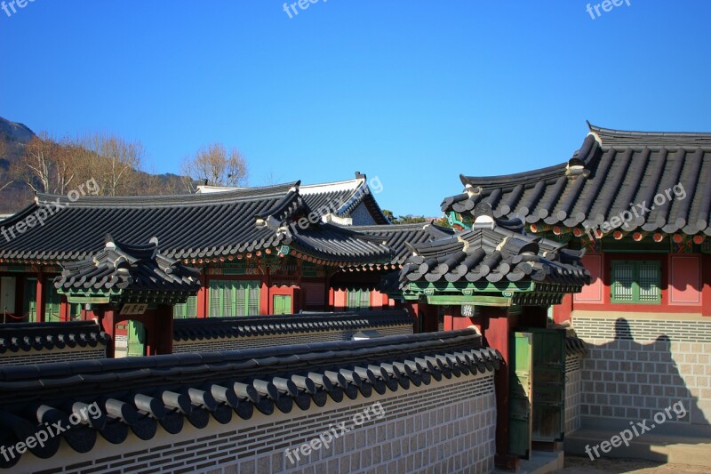 Gyeongbok Palace The Royal Palace Seoul Korea Traditional