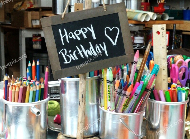 Chalkboard Birthday Text Handwritten Celebration