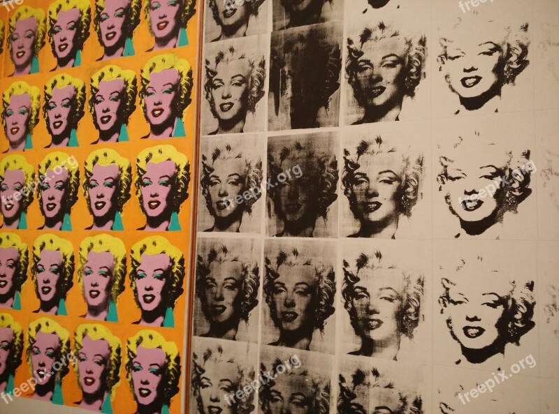 Marilyn Monroe Andy Warhol Art Color Black And White