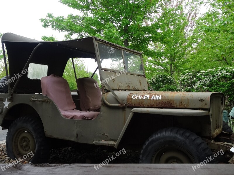 Military Jeep Historical Vehicle Vintage Chaplain Jeep