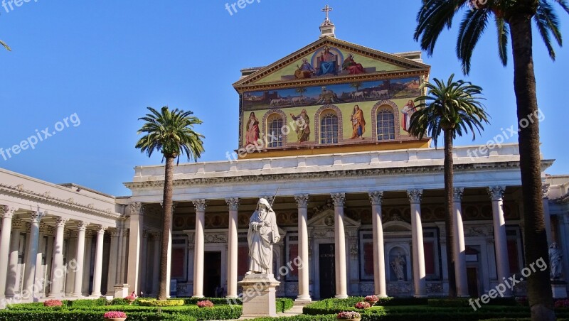 Italy Rome Basilica Papale San Paolo Fuoi Le Mura Church