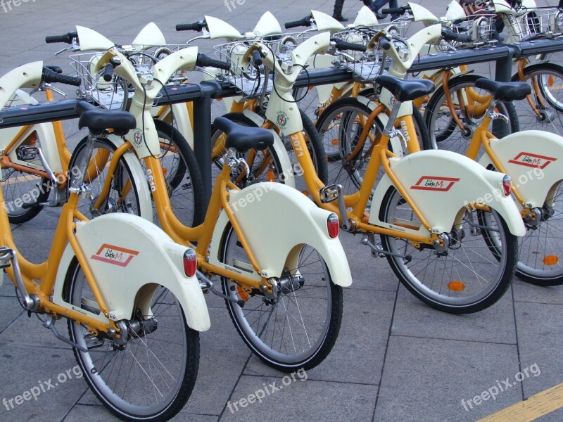 Bike Milan Rent Street Transport