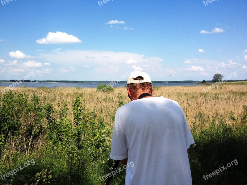 Bird Watching Poland Lake Person Landscapes