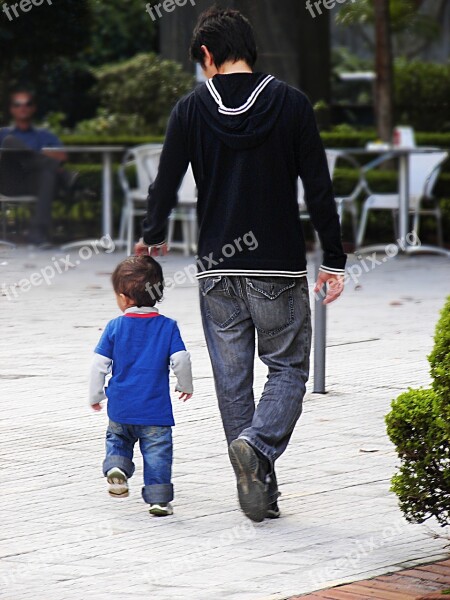 Father's Day Father And Son Child Family Green Grass