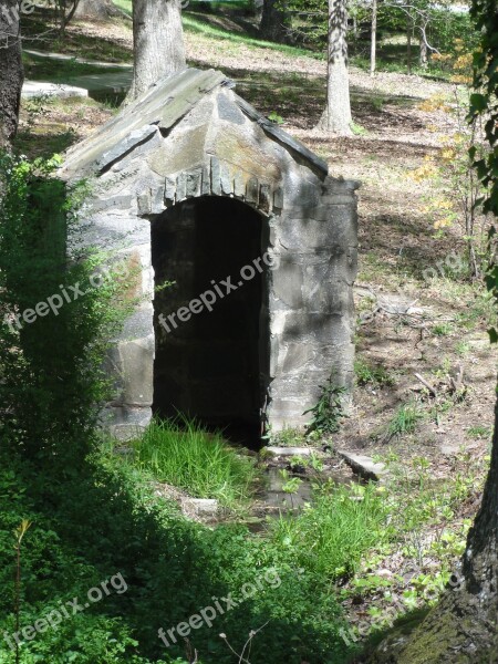 House Stone Shed Forest Woods