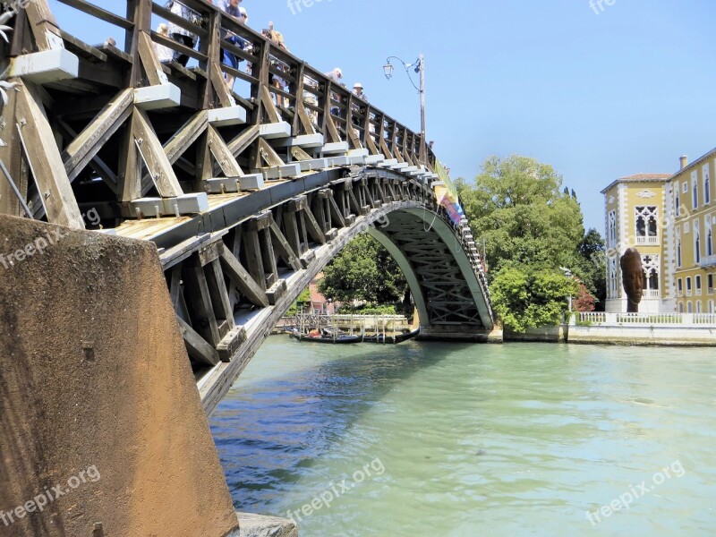 Italy Venice Bridge Accademia Grand Canal