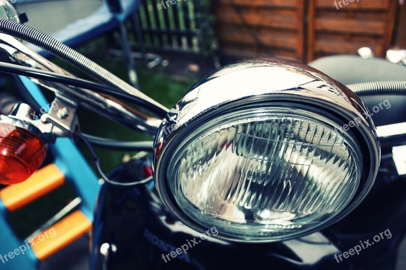 Spotlight Motorcycle Roller Chrome Oldtimer