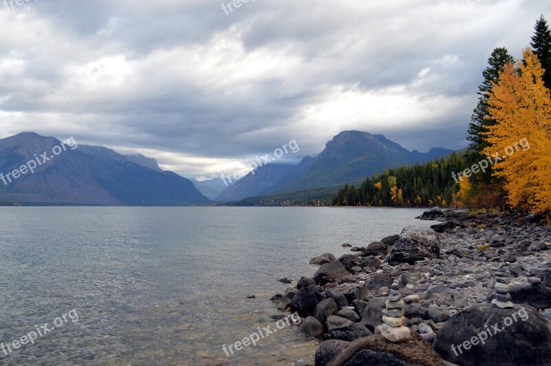 Montana Lake Glacier National Park