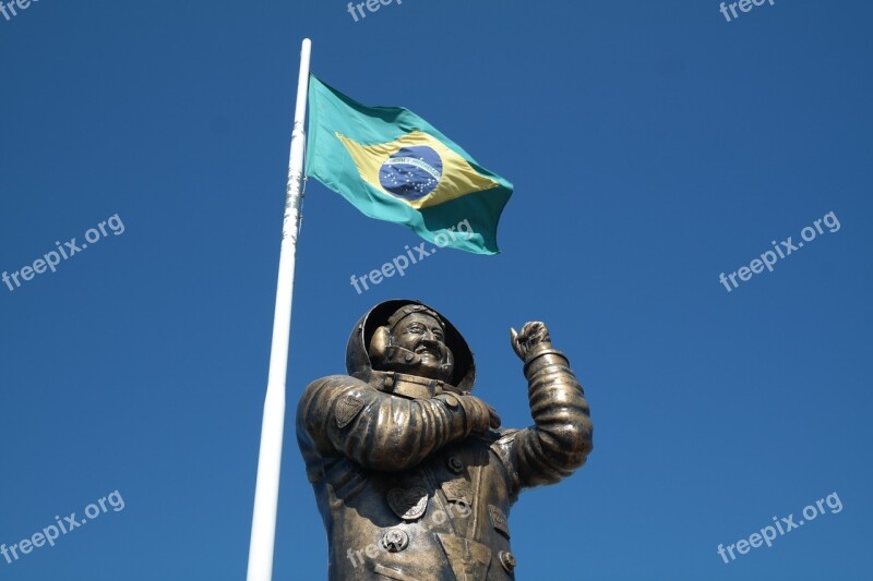 Marcos Pontes Astronaut Brazilian Statue Brazil