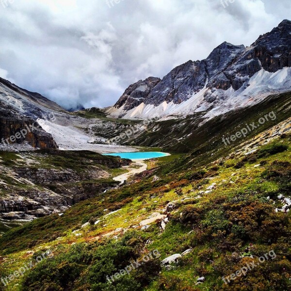 Alpine Lake Snow Mountain Milky Sea Free Photos