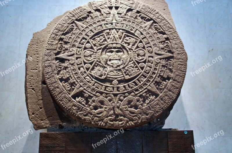 Mexico Anthropological Museum Mesoamerica Disk Solar