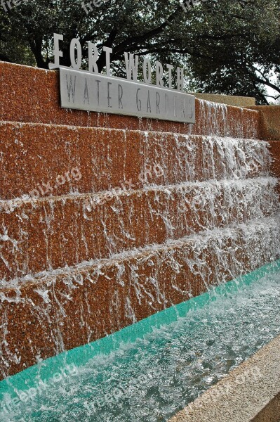 Fort Worth Texas Water Gardens Fountain Spray