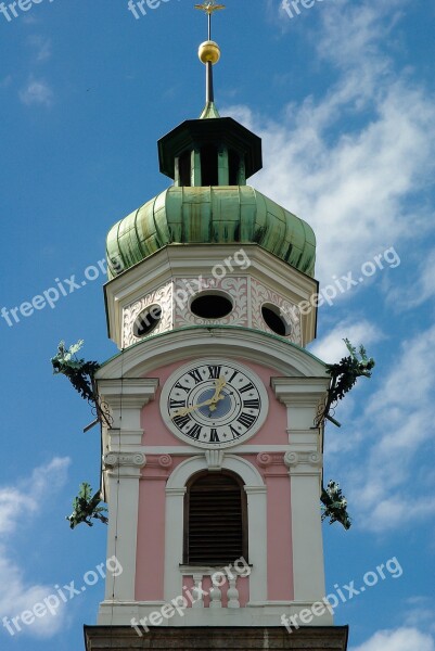 Austria Innsbruck Bell Tower Clock Tyrol