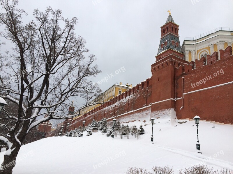 Kremlin Moscow Russia Red Tower