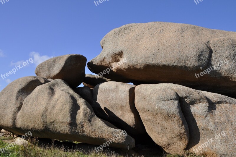 Rock Granite Sky Red Granite Brittany