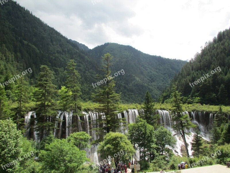 Jiuzhaigou The Scenery Falls Free Photos