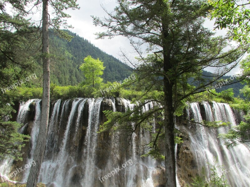 Jiuzhaigou The Scenery Falls Free Photos