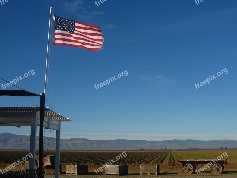 America California Field Earth Blue Sky