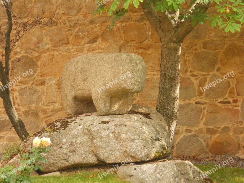 Hippopotamus Spain Sculpture Stone Garden