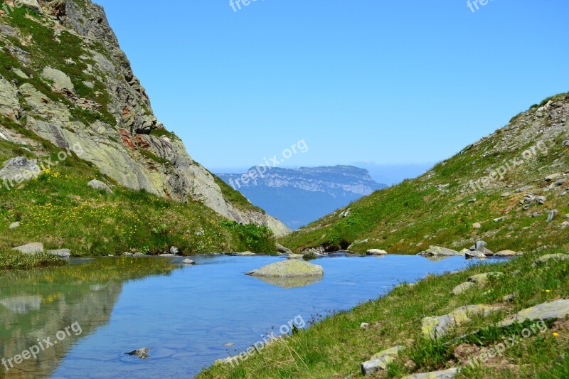 Lac Mountain France Nature Rock