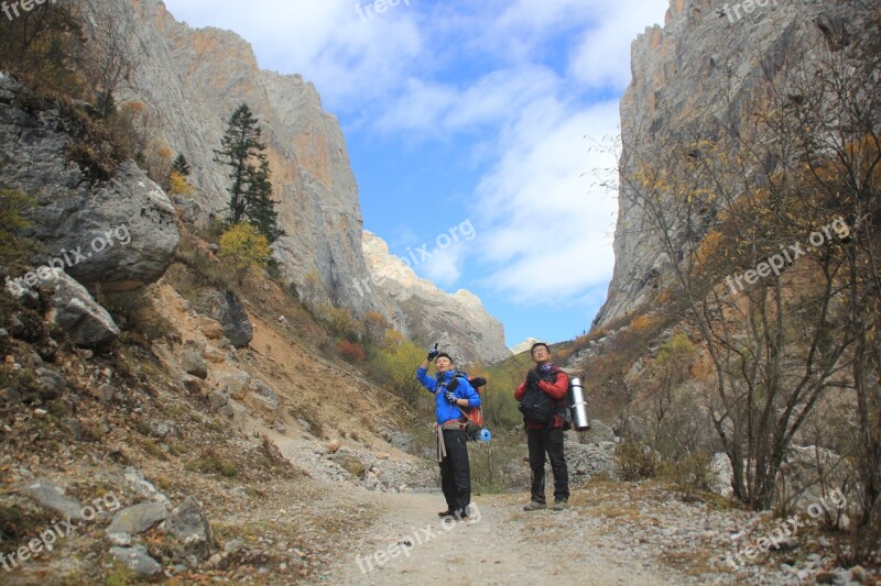 Outdoor Sports Mountain In Gannan Prefecture Hiking