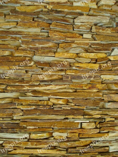 Stone Wall Slate Stone Texture Brown Rock