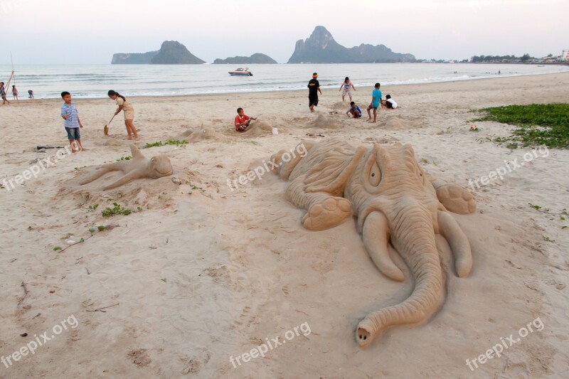 Sand Sculpture Molding Sand Kids Funny Sandy Beach