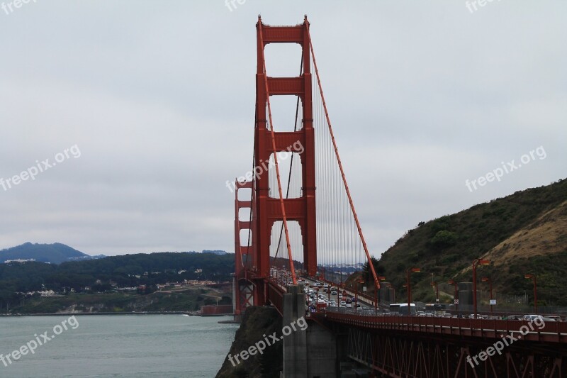 Golden Gate Bridge Bridge Red San Francisco Free Photos