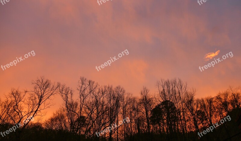 Evening Sky Twilight Sunset Sky Sky Clouds