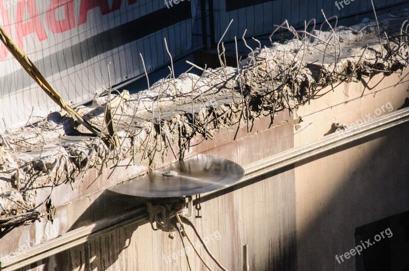 Concrete Saw Reinforced Concrete Cut Site Demolition