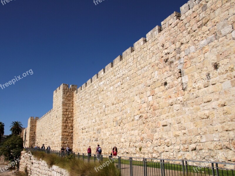 Jerusalem City Wall Fixing Wall Israel