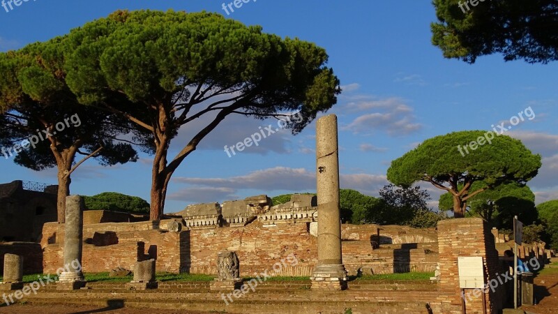 Italy Ostia Antica Ruins Archaeological Site