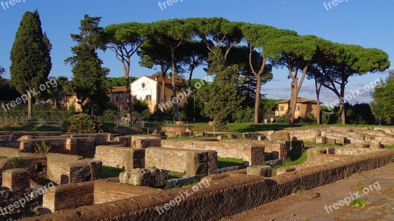 Italy Ostia Antica Ruins Archaeological Site