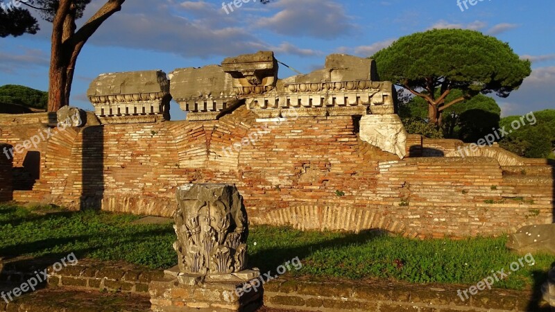 Italy Ostia Antica Ruins Archaeological Site