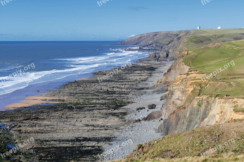 Sandymouth Beach Cornwall England Britain Uk