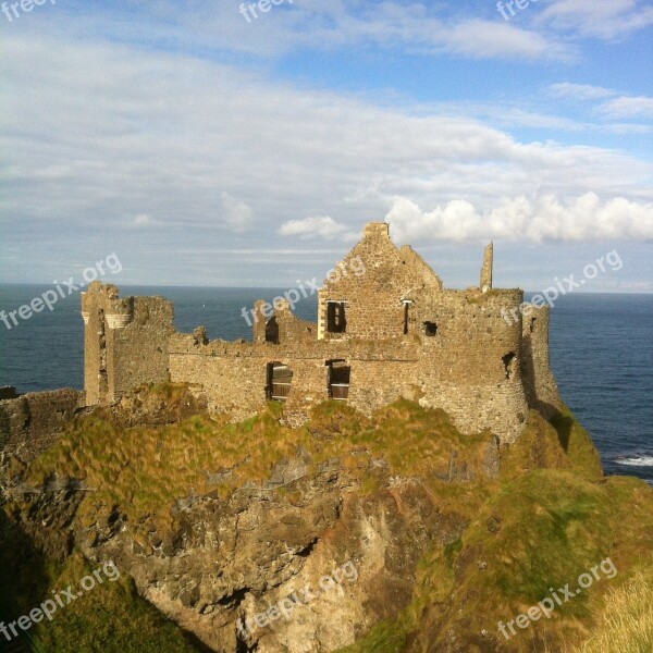 Dunluce Castle Ruin Rock Free Photos