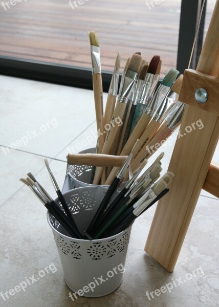 Painting Brushes Artistic Design Oilpaint