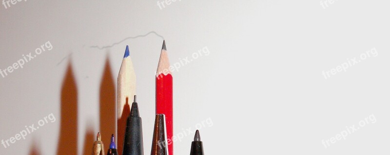 Depicting Pencil Brown Colorful Colored Pencils