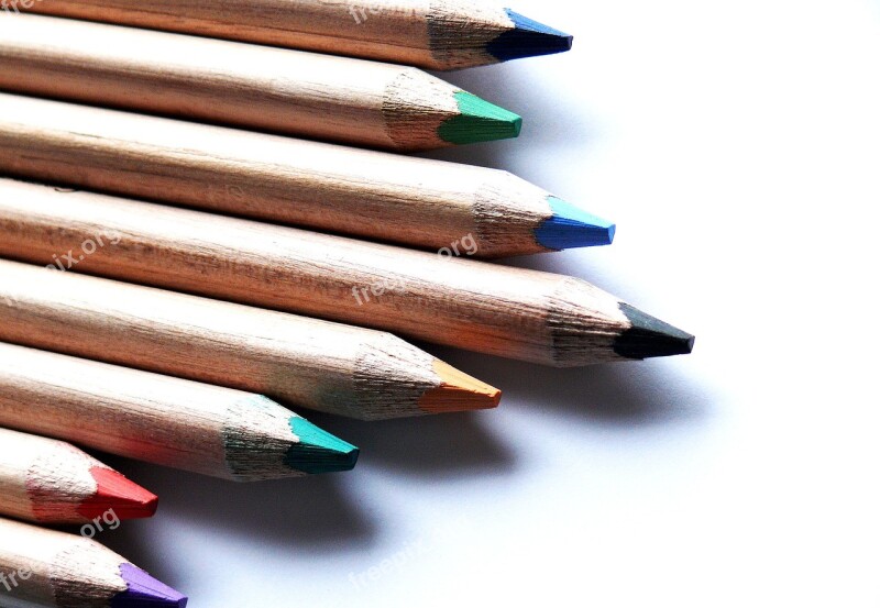 Depicting Pencil Brown Colorful Colored Pencils