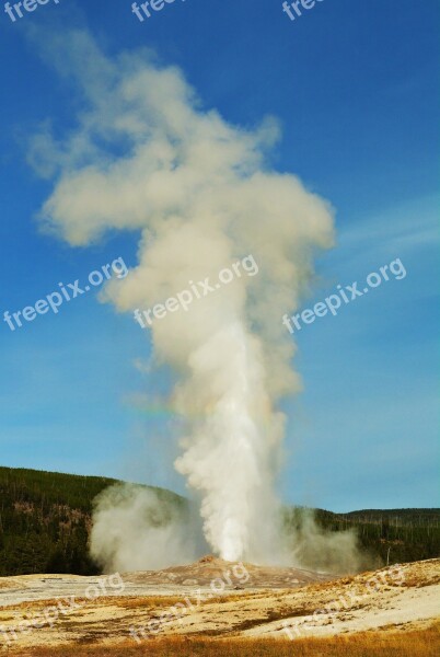 Yellowstone Geyser Old Faithful National Park Wyoming