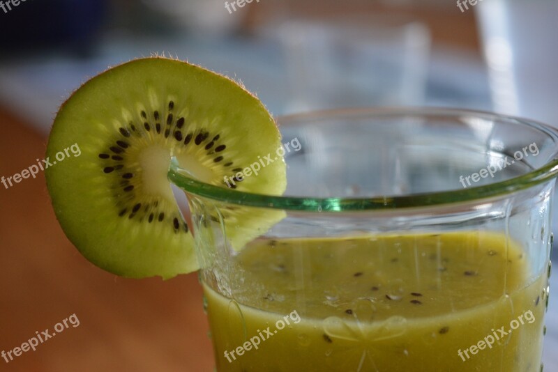 Smoothie Kiwi Green Healthy Kiwismoothie