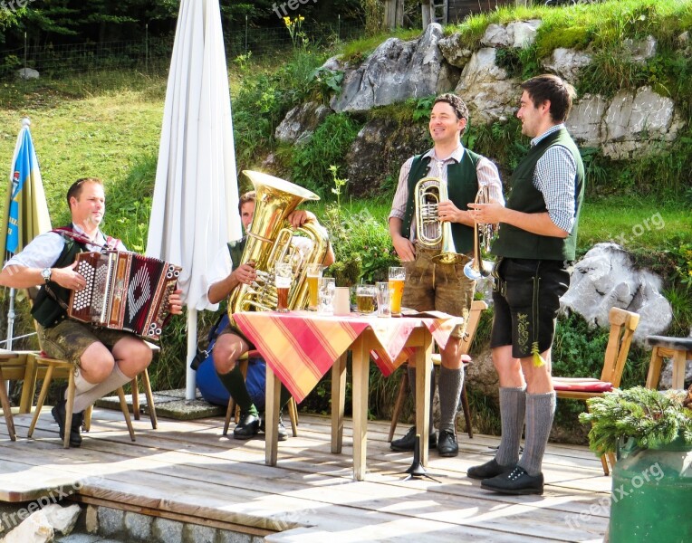 Beer Garden Music Bavaria Tradition Instrument