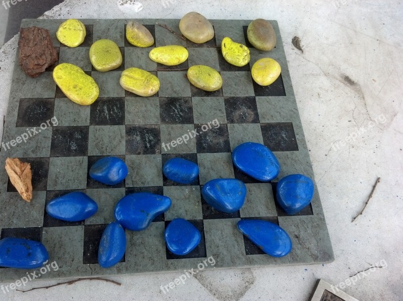 Checkers Park Game Chessboard Free Photos